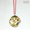 Gelbe Weihnachtskugel Dot Fantasy - Special Xmas - Original Murano Glass OMG