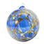 Blaue Weihnachtskugel Punkt Fantasie - Special XMAS - Original Murano Glass OMG