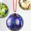 Blaue Weihnachtskugel Punkt Fantasie - Special XMAS - Original Murano Glass OMG