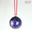 Blue Christmas Ball Dot Fantasy - Special XMAS - Verre de Murano Original OMG