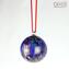 Blaue Weihnachtskugel Punkt Fantasie - Special XMAS - Original Murano Glass OMG