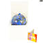 Blue Christmas Ball Dot Fantasy-Special XMAS-Original Murano Glass OMG