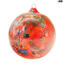 Rote Weihnachtskugel - Dot Fantasy - Original Murano Glass OMG