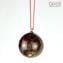 Rote Weihnachtskugel - Dot Fantasy - Original Murano Glass OMG