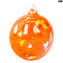 Orange Weihnachtskugel - Dot Fantasy - Original Murano Glas OMG