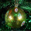 كرة الكريسماس - فانتازيا ميلفيوري الخضراء - زجاج مورانو الكريسماس