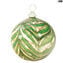 كرة شجرة الكريسماس الخضراء - عيد الميلاد الخاص - زجاج مورانو الأصلي OMG