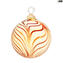White Christmas Tree Ball - Special Xmas - Original Murano Glass OMG