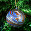 Blauer Weihnachtsball - verdrehte Fantasie - Murano Glass Xmas