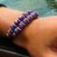 Bracelet Serena Double - bleu avec Avventurina - Verre de Murano Original OMG