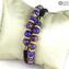 Armband Serena Double - blau mit Avventurina - Original Murano Glass OMG