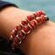Bracelet Serena Double - rouge avec Avventurina - Verre de Murano Original OMG