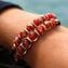 Pulsera Serena Double - rojo con Avventurina - Cristal de Murano original OMG