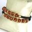 Armband Serena Double - rot mit Avventurina - Original Murano Glass OMG