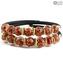 Pulseira Serena Double - vermelha com Avventurina - Original Murano Glass OMG