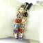 Bracelet Serena Double - multicolore avec Avventurina - Verre de Murano Original OMG