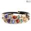 Bracelet Serena Double - multicolor with Avventurina - Original Murano Glass OMG