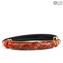 Bracciale Atena - Perla lunga Rossa con Avventurina - Vetro di Murano Originale OMG