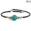 Pulseira Perla Smeraldo Green - com Prata - Original Murano Glass OMG