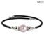 Bracelet Perla Rose - avec Argent - Verre de Murano Original OMG