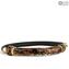 Pulseira Atena Black - Contas Longas com Avventurina - Vidro Murano Original OMG