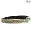 Bracciale Atena Verde - Perla lunga con Avventurina - Vetro di Murano Originale OMG