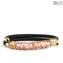 Pulseira Serena Pink - Contas Longas com Avventurina - Original Murano Glass OMG