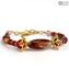 Armband Aurora - mit Gold - Original Murano Glas