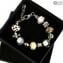 Pandoralike Bracciale - Ambra - Vetro di Murano Originale OMG