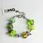 Pandoralike - Pulsera verde - Cristal de Murano