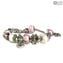 Pandoralike Bracciale - Rosa - Vetro di Murano Originale OMG