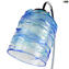 Tischlampe Ariston - Blaues Glas geblasen