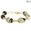 Pulsera Venus - Cristal de calcedonia - Cristal de Murano original OMG