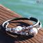 Armband Comet Silver - Chalcedonglas - Original Murano Glass OMG