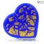 My Love - heart glass with pure gold - Original Murano Glass OMG
