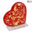 My Love - heart glass with pure gold - Original Murano Glass OMG