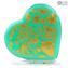 My Love - heart glass with pure gold - Original Murano Glass OMG