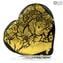 Meine Liebe - Herzglas mit reinem Gold - Original Murano Glass OMG