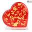 My Love - heart glass with pure gold - Original Murano Glass OMG