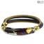 Armband Costanza Schwarz - Chalcedonglas - Original Murano Glas OMG