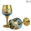 Set mit 2 Trefuochi-Gläsern Hellblau - You & Me - Original Murano-Glas