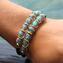 Armband Serena Double - Hellblau mit Avventurina - Original Murano Glass OMG