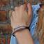 Armband Serena Double - Violett mit Avventurina - Original Murano Glas OMG