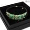 Bracelet Serena Double - Vert Marine avec Avventurina - Verre de Murano Original OMG