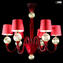 베네치아 샹들리에 Sconces Roma - Red Pastorale - Murano Glass