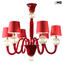 Candelabros Venecianos Roma - Rojo Pastorale - Cristal de Murano