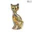 Murrine Millefiori Gold의 고양이 입상-동물-Original Murano glass OMG