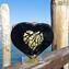 Heart Love - Black glass with pure gold - Original Murano Glass Omg