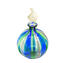 Frasco de perfume redondo - azul e verde - vidro original de Murano OMG