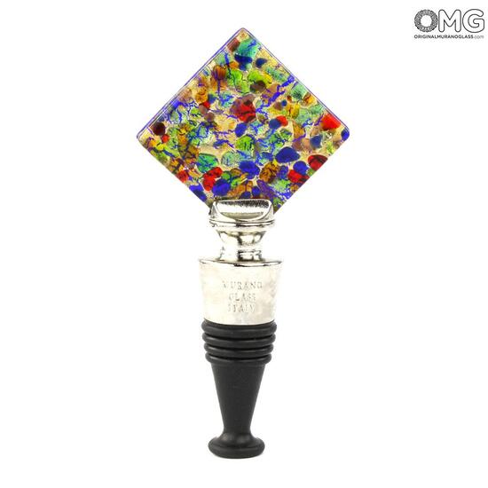 green_bottle_stopper_multicolor_mix_murano_glass_1.jpg